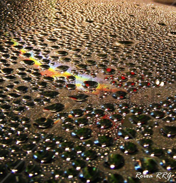 burbujas de agua y luz