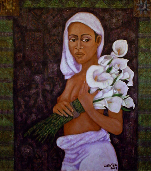 Flores para un antiguo amor Acrylic Canvas Figure Painting