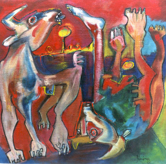 LA METAMORFOSIS DEL HIBRIDO O ANIMALES SINCRÉTICOS. Oil Canvas Animals