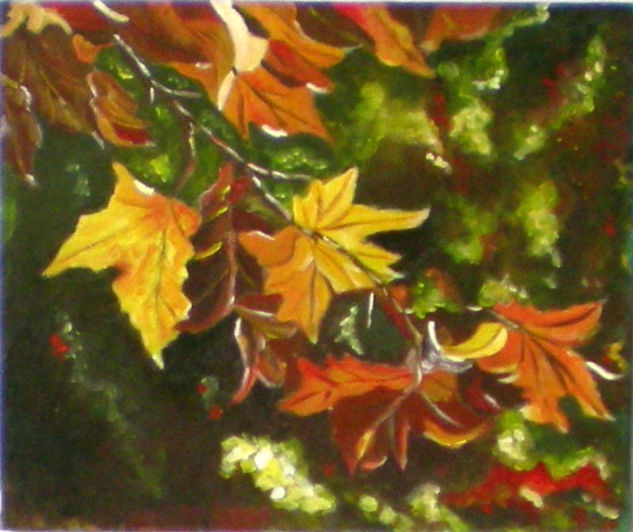 Rama de otoño Acrylic Canvas Still Life Paintings