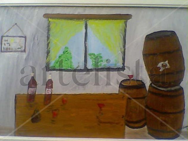 Bodega Óleo Tabla Bodegones