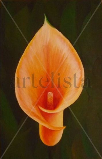 ANTURIO AMARILLO Oil Canvas Floral Painting