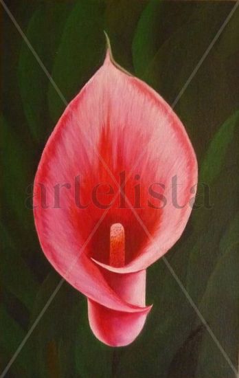 ANTURIO ROJO Oil Canvas Floral Painting