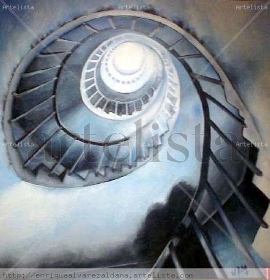 Escalera al infinito Oil Canvas Others