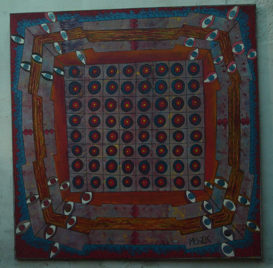 68- VIAJE A LAS ESTRELLAS EN UN TABLERO DE AJEDREZ Acrylic Canvas Others