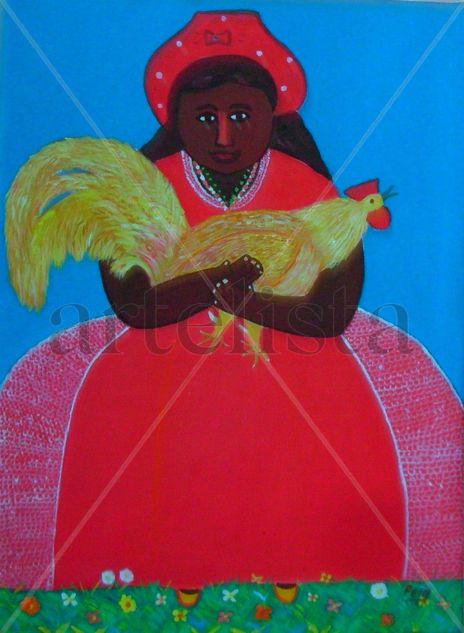 Morena y el gallo