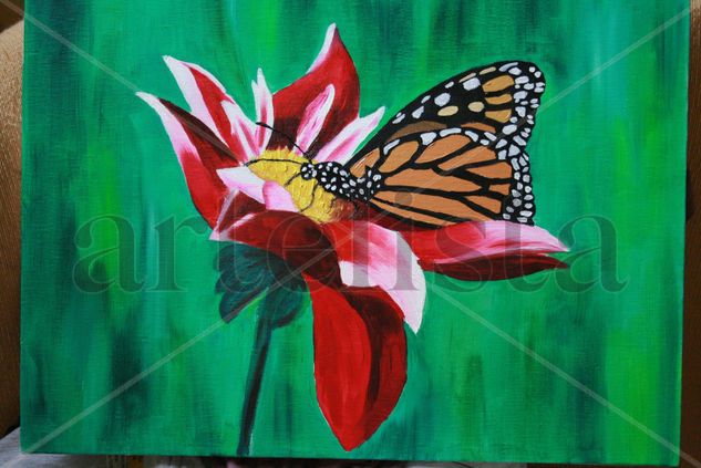 Mariposa Oil Canvas Floral Painting