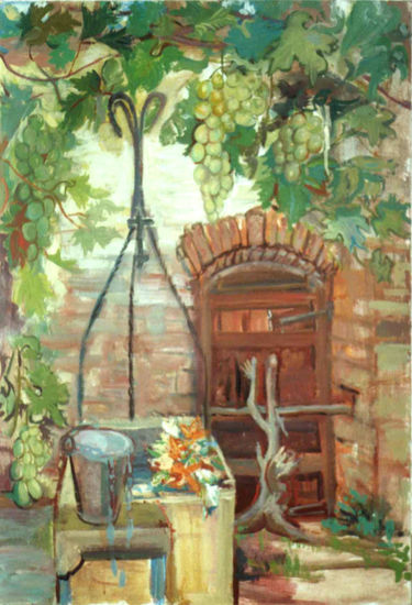 Patio interior Oil Canvas Landscaping