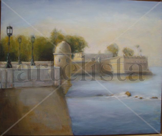 Baluarte de la Candelaria Oil Canvas Landscaping