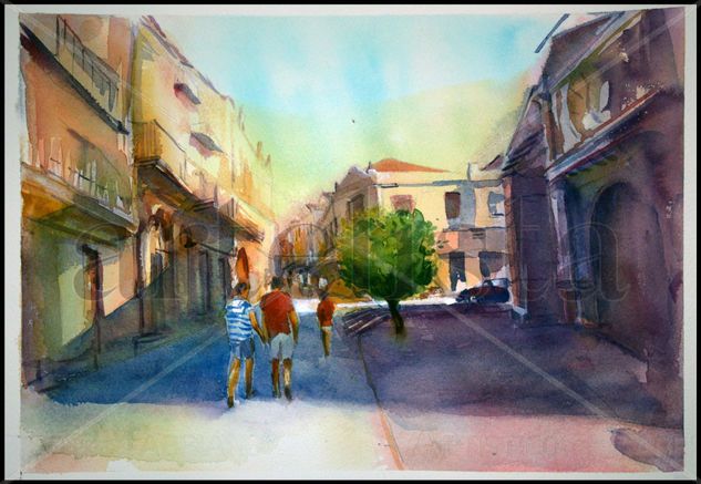 Cangas 02 Watercolour Canvas Landscaping