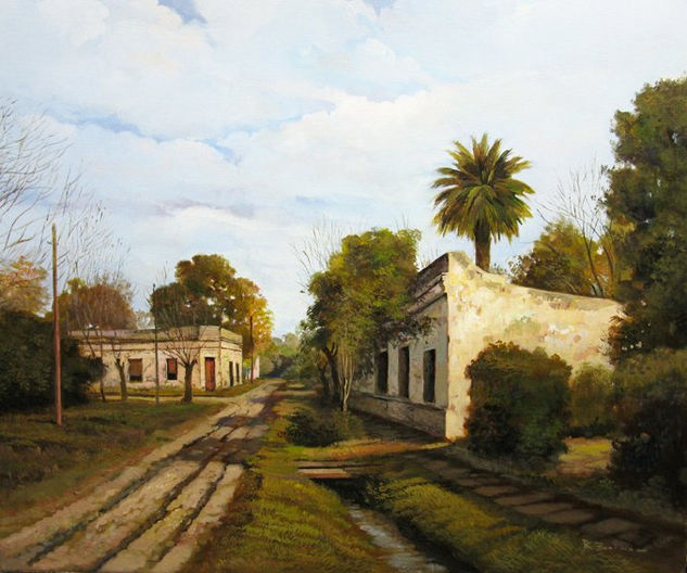 calle de uribelarrea Oil Canvas Landscaping