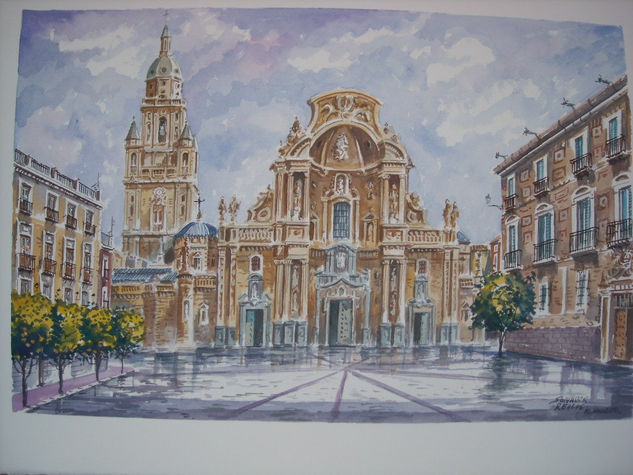 PINTURA LA CATEDRAL MURCIA 