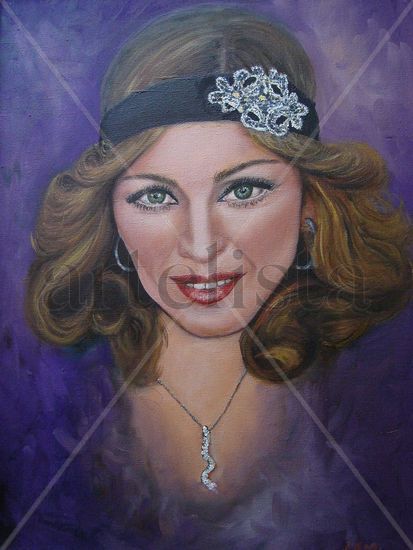 Madona Oil Canvas Portrait