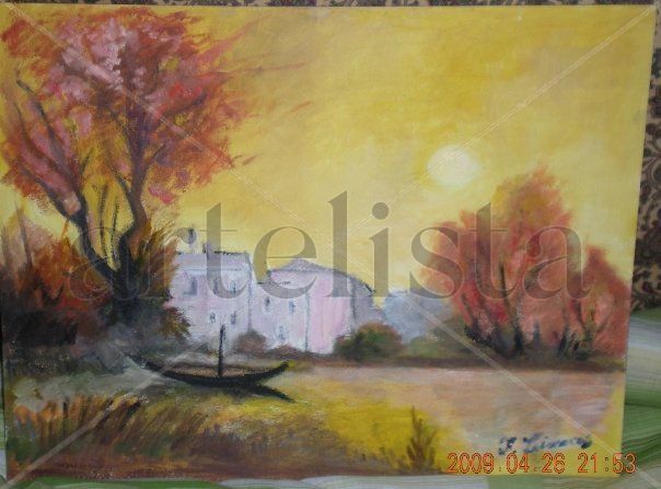 Reflejos dorados Oil Canvas Landscaping