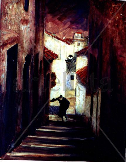 escaleras Oil Canvas Landscaping