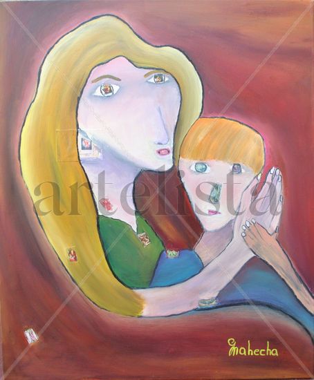 Dona Madona Oil Canvas Figure Painting