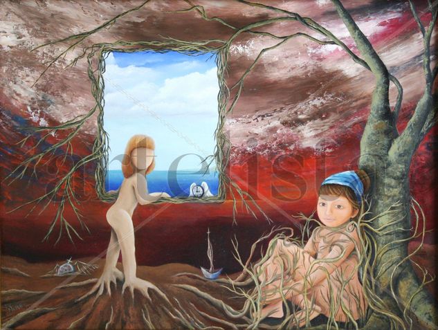 The Illusion of Freedom Mixed media Panel Others