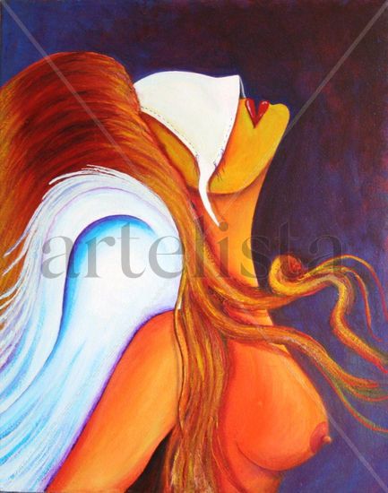 Angel sin Cielo Acrylic Canvas Nude Paintings