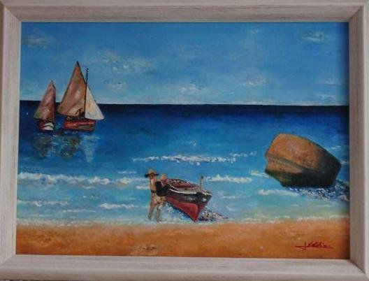 Playa Oil Canvas Marine Painting