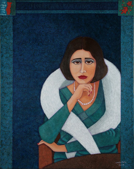 Florbela Espanca Acrylic Canvas Portrait