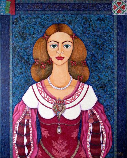 D. Inês de Castro Acrylic Canvas Portrait