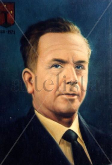 M. Ernest Tscherrig Oil Canvas Portrait