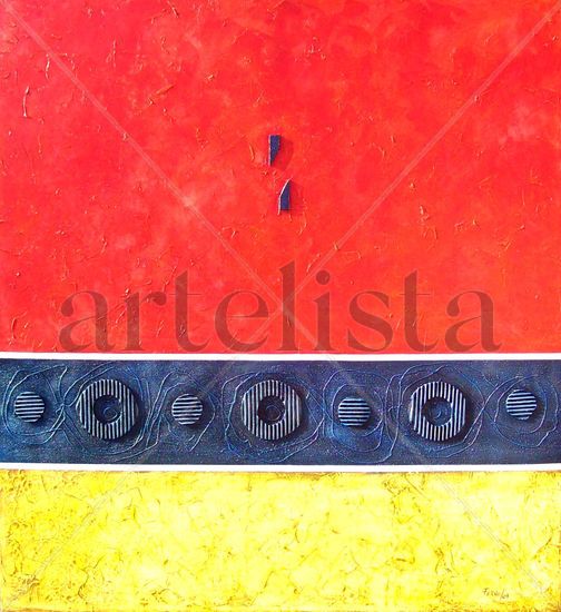 Rojo y Amarillo Acrylic Canvas Landscaping