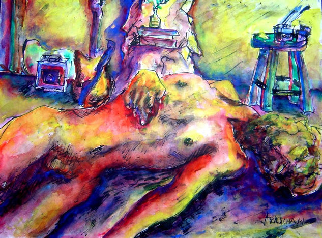 Embriago Watercolour Paper Nude Paintings