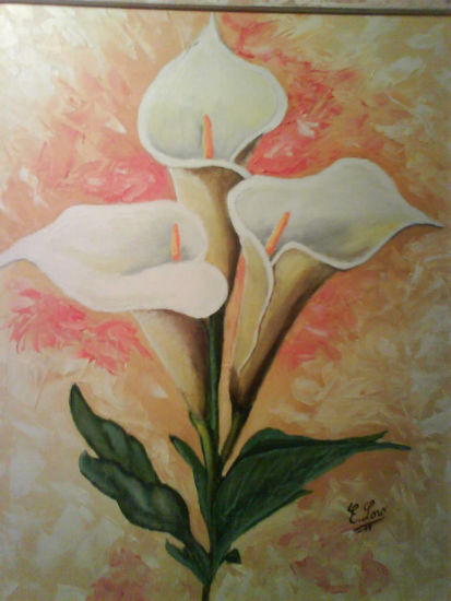 calas Oil Canvas Floral Painting