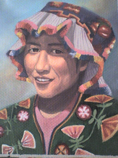 Niña Oil Canvas Portrait