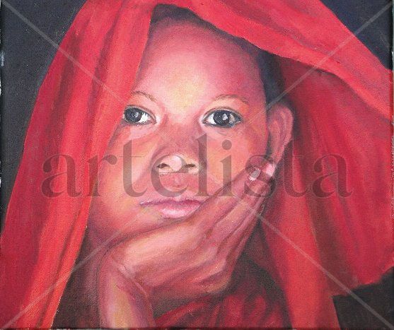 niño budista Oil Canvas Landscaping