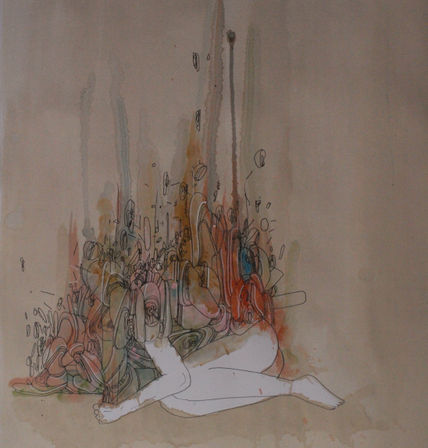 En flamme acrylique