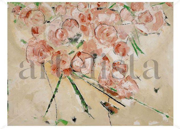 ROSAS Mixed media Canvas Floral Painting