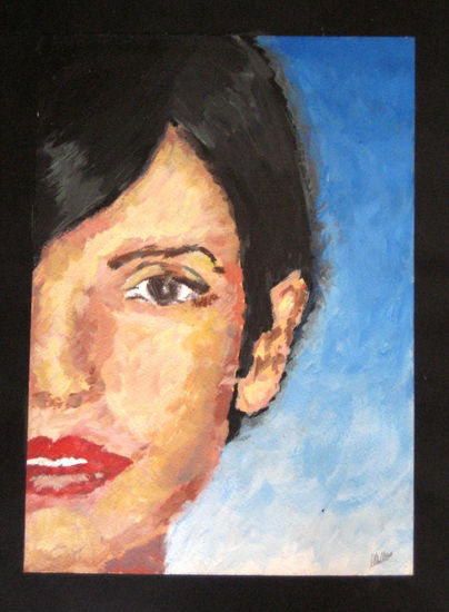 Mirada -impresionismo- Gouache Papel Retrato