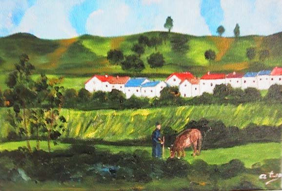 Paisaxe rural Oil Canvas Landscaping