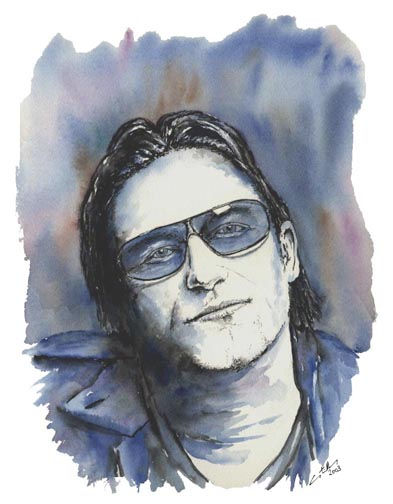 Bono. Watercolour