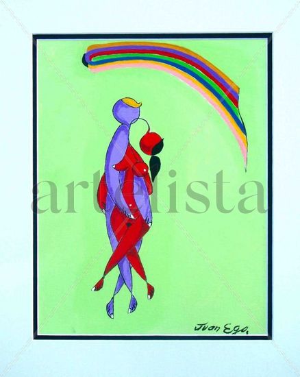 Amor bajo el Arcoiris Acrylic Canvas Landscaping