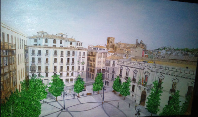 Plaza del Carmen - Granada Oil Canvas Landscaping