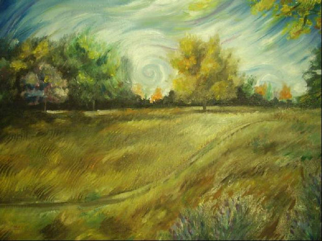 1. Caos en Otoño Oil Canvas Landscaping