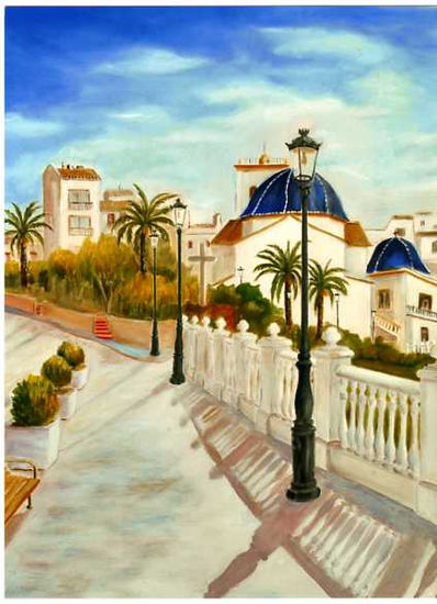 Benidorm Oil Canvas Landscaping