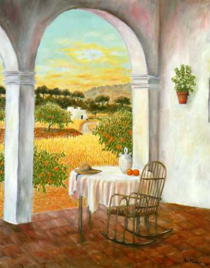 El final de la jornada Oil Canvas Landscaping