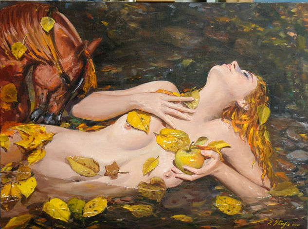 Autunno Oil Canvas Figure Painting