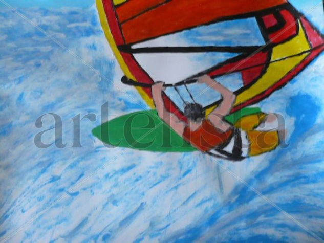 windsurfista Acrylic Card Sports