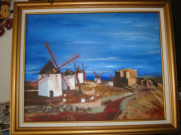 Molinos de la Mancha Oil Canvas Landscaping