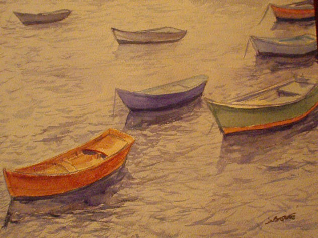 barcas en la marina lugo