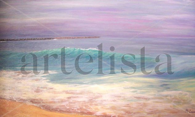 mar en calma Acrylic Canvas Landscaping