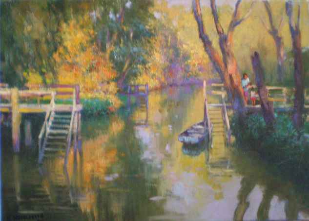 Paisaje del Delta Oil Canvas Landscaping