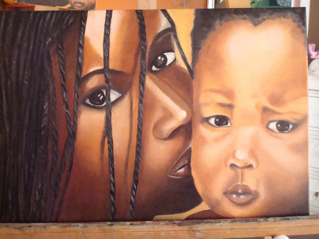 MADRE Oil Canvas Portrait