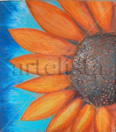 Girasol Wax Card Floral Painting