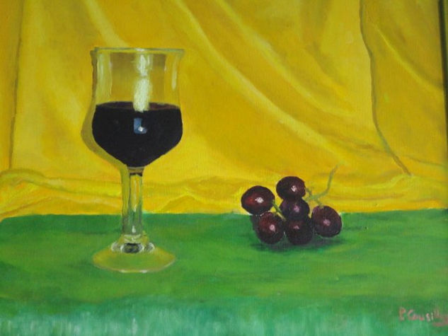 copa de vino Oil Canvas Still Life Paintings